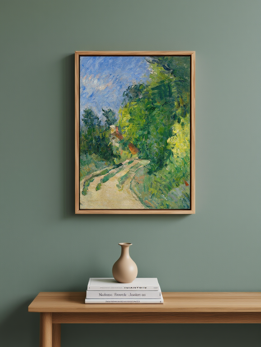 Paul Cézanne- La Route tournante en sous-bois