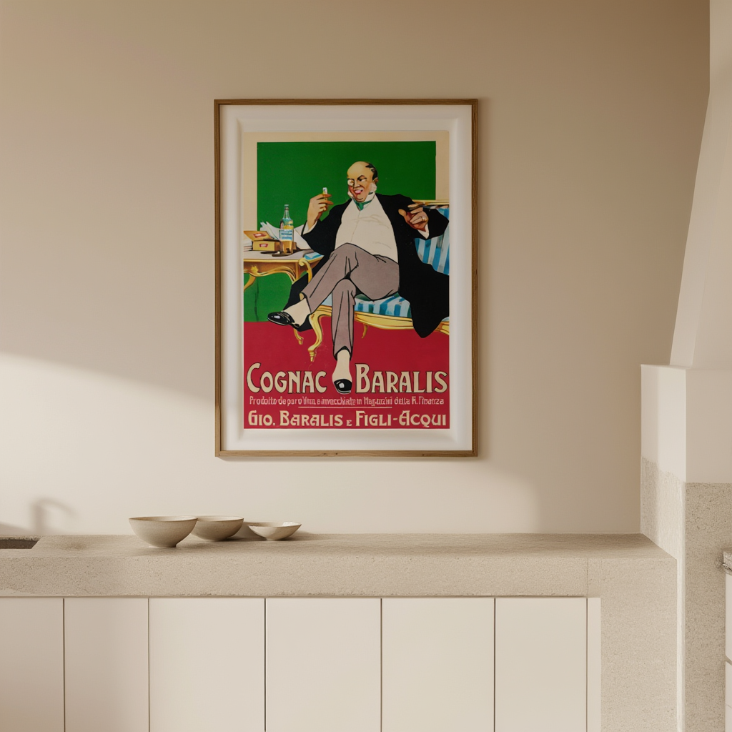 Cognac Baralis by Leonetto Cappiello – Vintage Advertising Art Print
