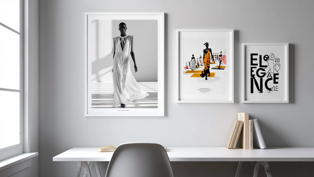 Luxury Fashion Art – 3-Piece Set with White Frames