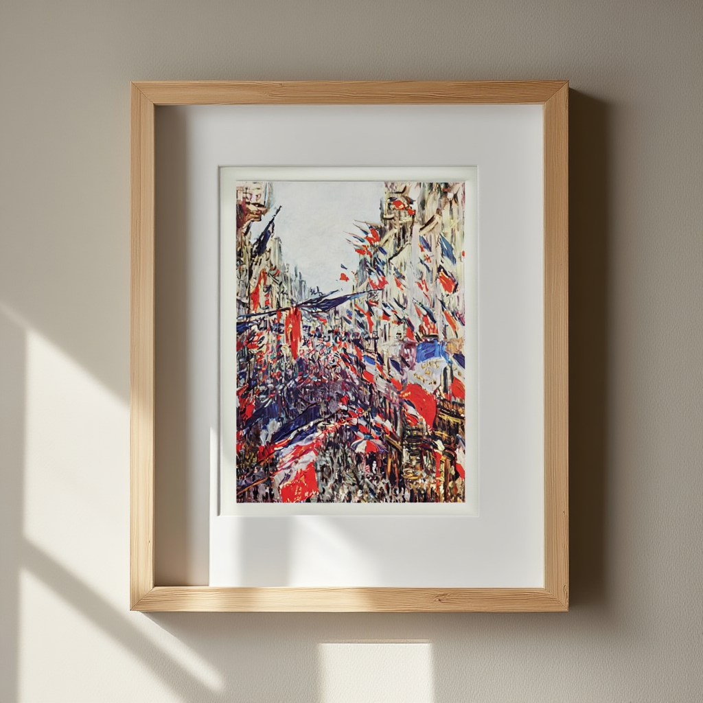 Claude Monet – Rue Saint Denis, fête du 30 juin 1878 | Vibrant Impressionist Street Scene Art Print