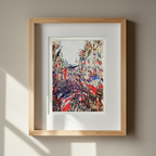 Claude Monet – Rue Saint Denis, fête du 30 juin 1878 | Levende impressionistisk gadebillede kunsttryk | Hakyarts