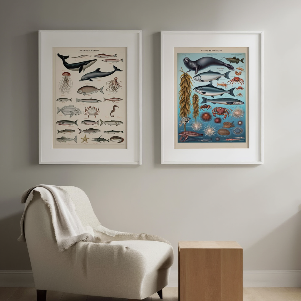 Adolphe Millot – Vintage Wildlife Trio