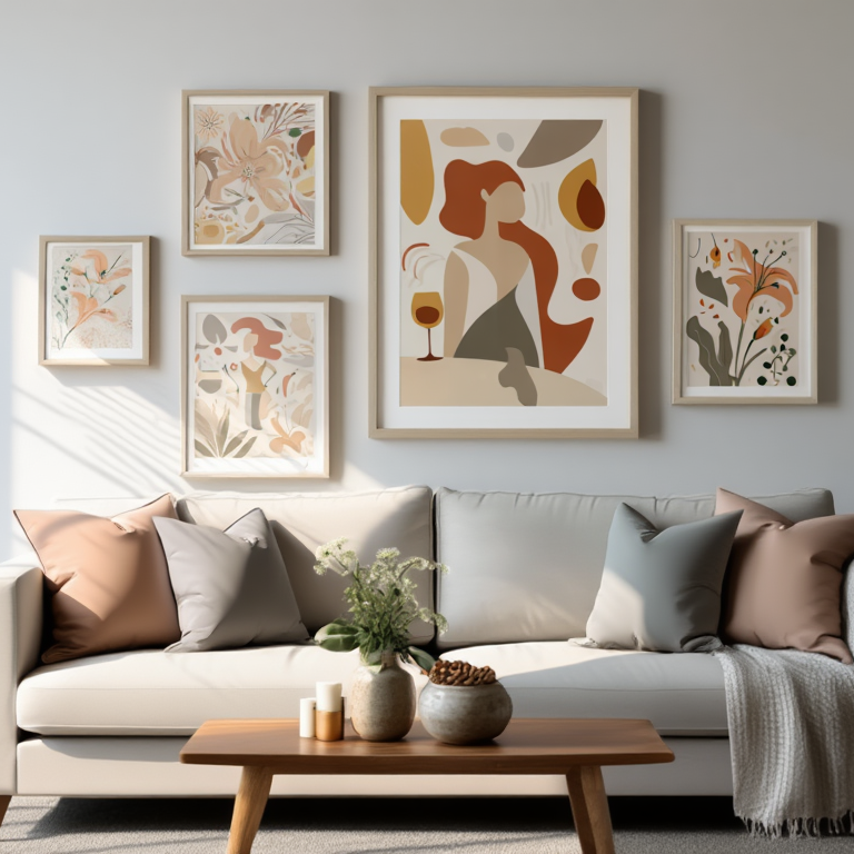 Boho Vibes – Set of 5 Abstract Art Prints