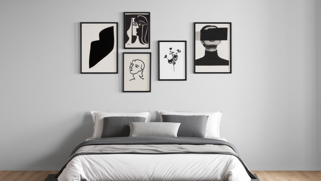Monochrome Abstract-Inspired Abstract Prints – 5 Black & White Art Pieces