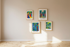 Bright & Bold August Macke Prints – 4 Modern Artworks for Living Room or Bedroom - Hakyarts