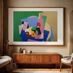 Still Life with Bottle (1923) by Georges Valmier – Cubist-Inspired Art Print