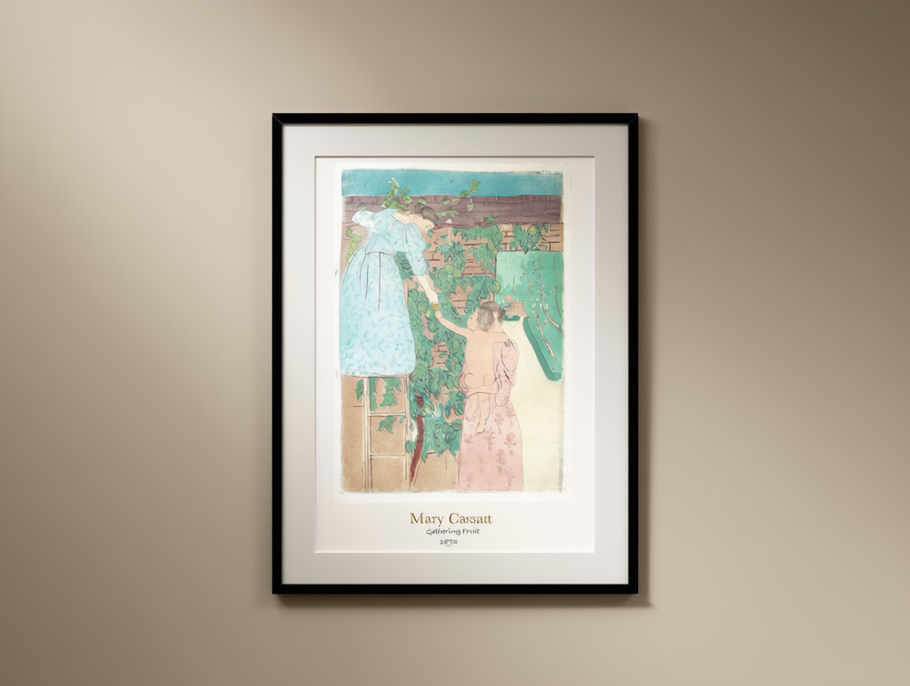 Mary Cassatt – Gathering Fruit – Iconic Impressionist Art Print