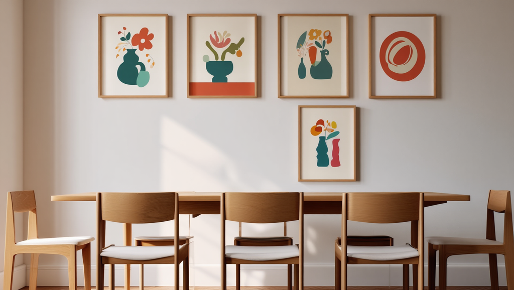 Modern Line Curve – Set of 5 Abstract Art Prints