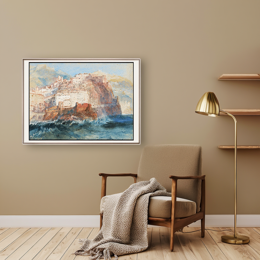 Genoa, from the Sea, looking up to the Church of Santa Maria Assunta in Carignano by J.M.W. Turner – Landscape Art Print