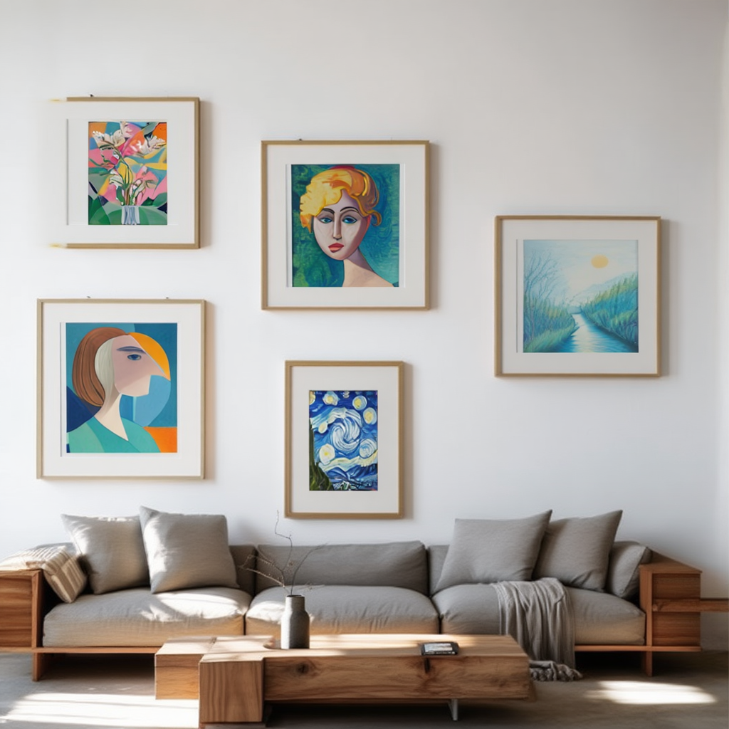 Master Artists Bedroom – Set of 5 Retro-Inspired Prints