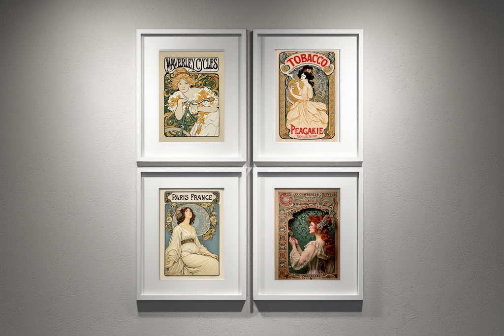 Art Nouveau Masterpieces – Alphonse Mucha 4-Prints