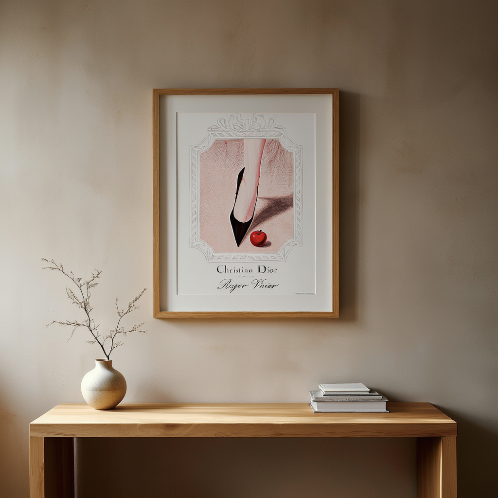 Vintage Christian Dior Poster – Iconic Fashion Illustration