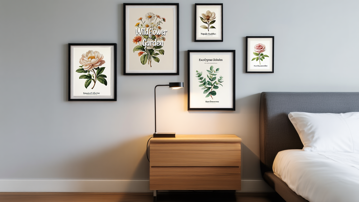 Timeless Blooms – 5-Piece Vintage Floral Wall Art Set