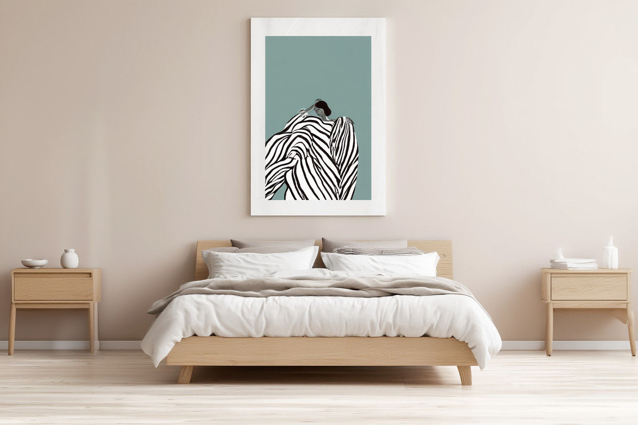 Serenity in Motion – Abstract Woman Poster | Contemporary Figurative Art Print