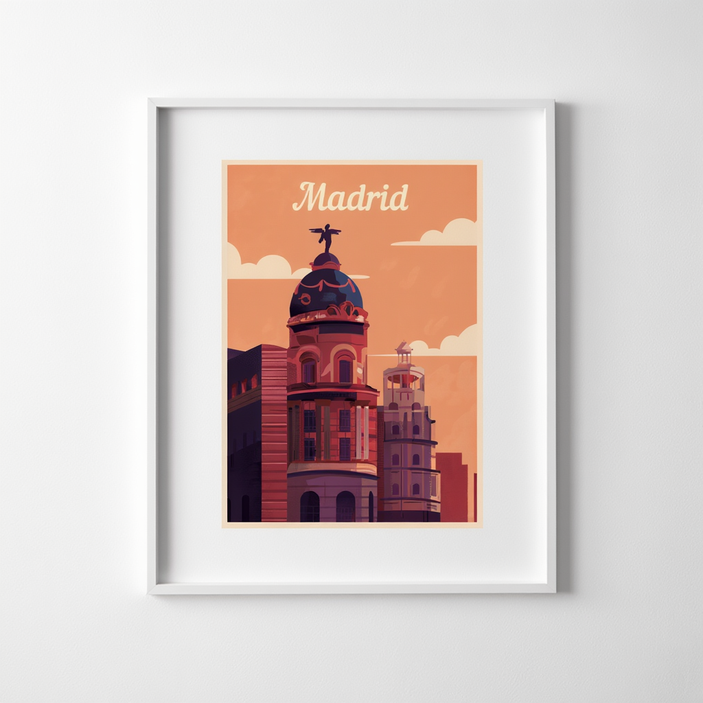 Madrid Travel Poster