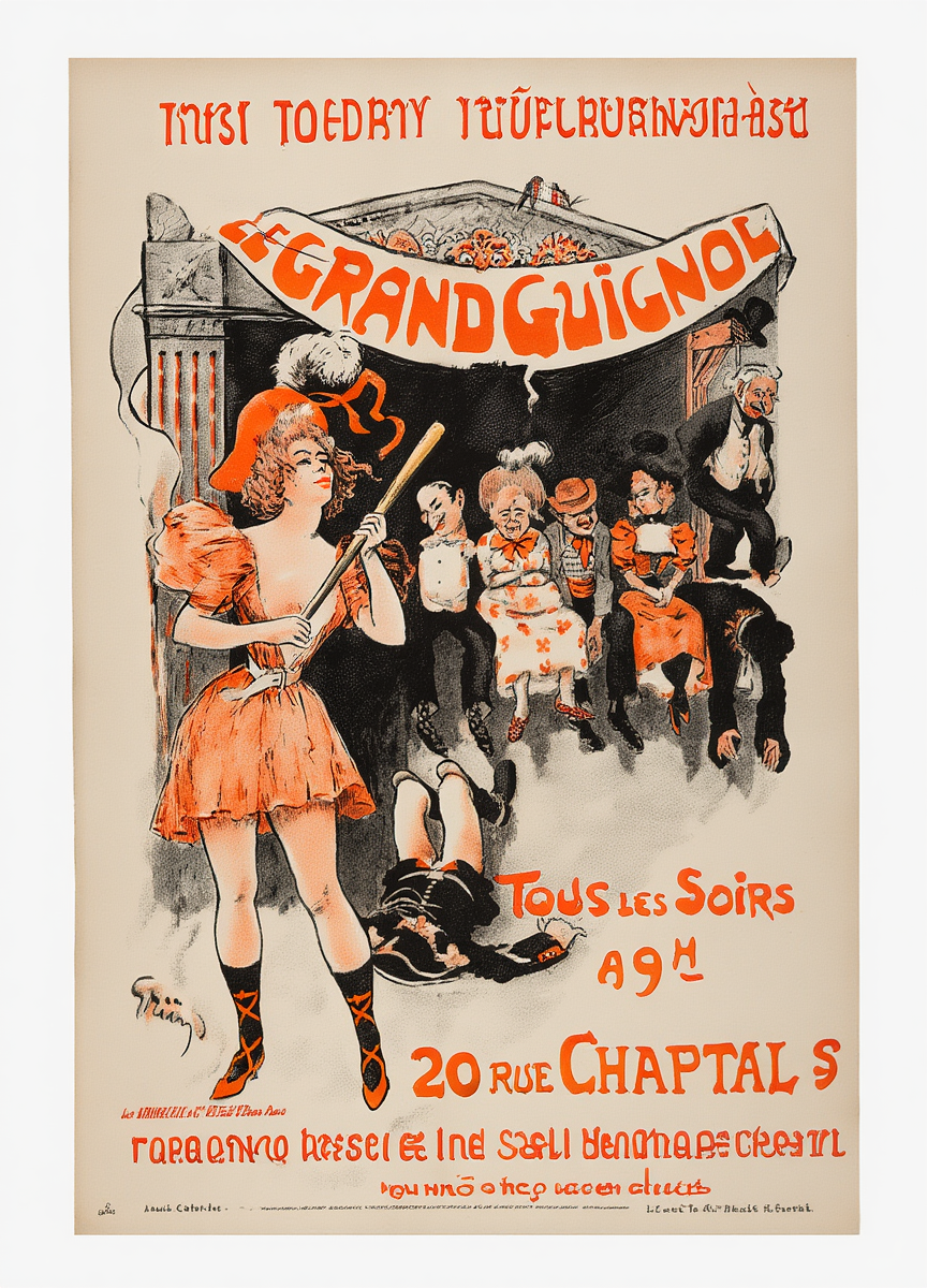 Le Grand Guignol (Tous Les Soirs) by Jules-Alexandre Grun (1880–1900) – Vintage Theatrical Poster Art Print
