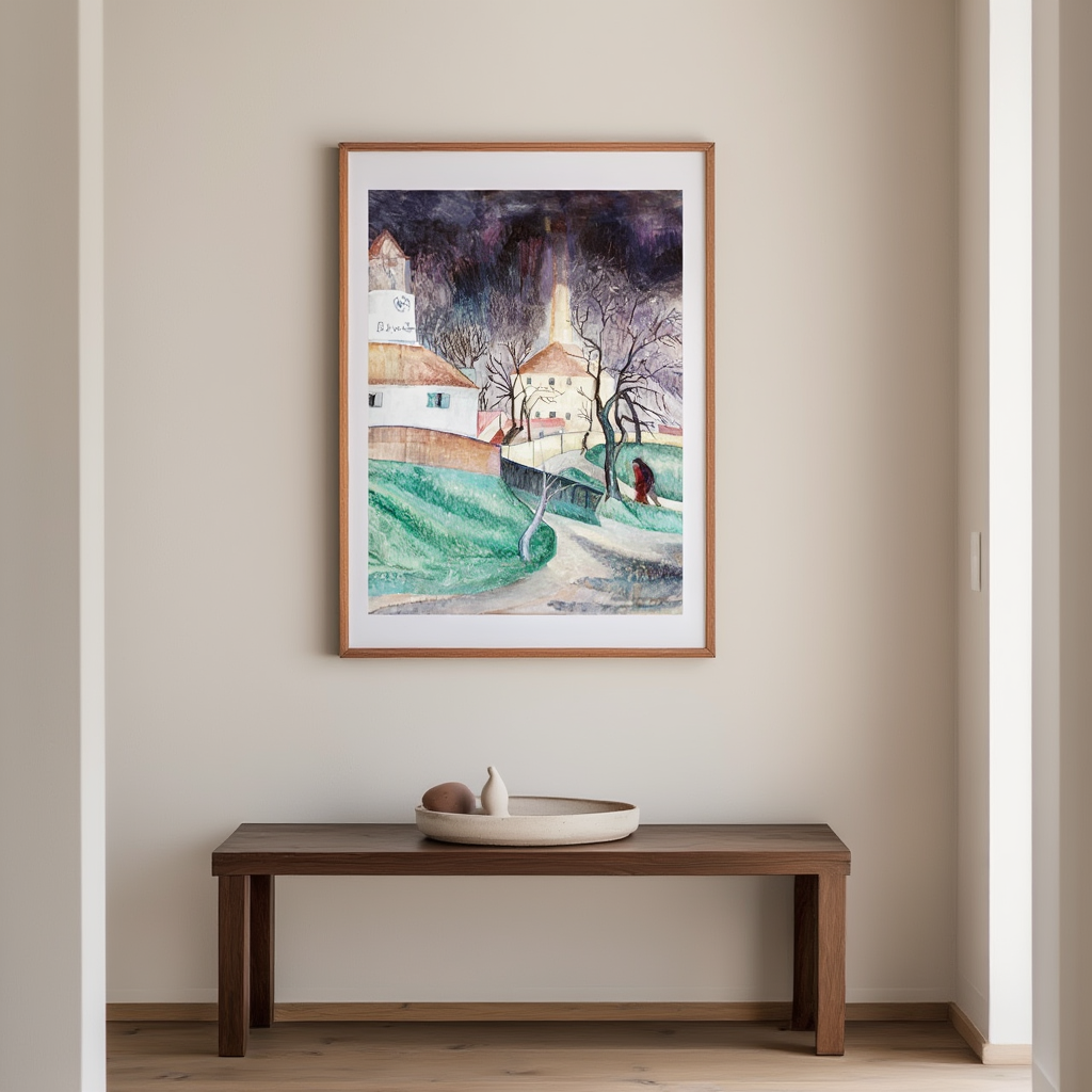 Autumn Chilliness by Dora Bromberger (1916) – Vintage Seasonal Landscape Art Print