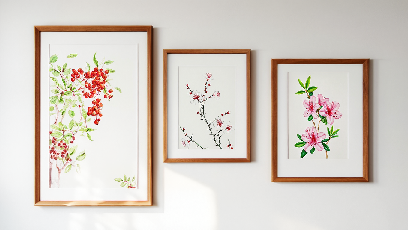 Mix & Match Japanese Botanical Prints – 3 Prints