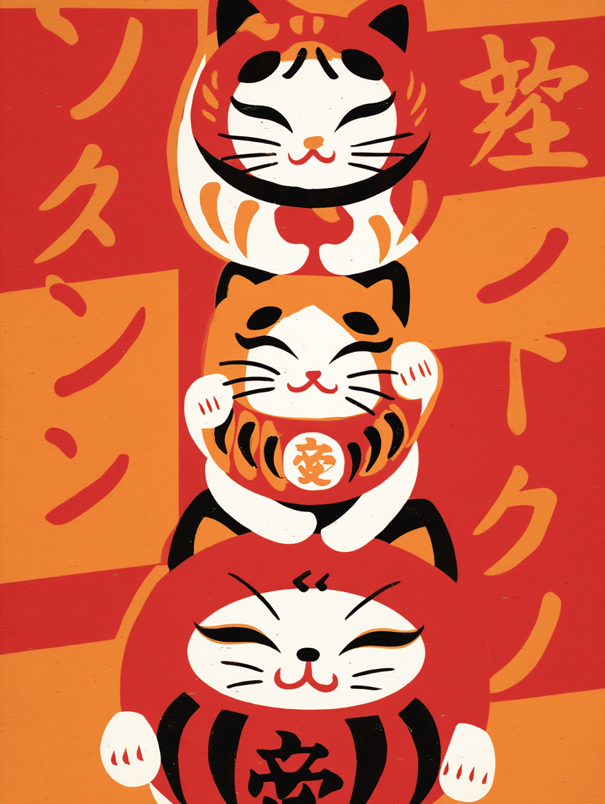 Japanese-Inspired – Set of 4 Wall Art Prints