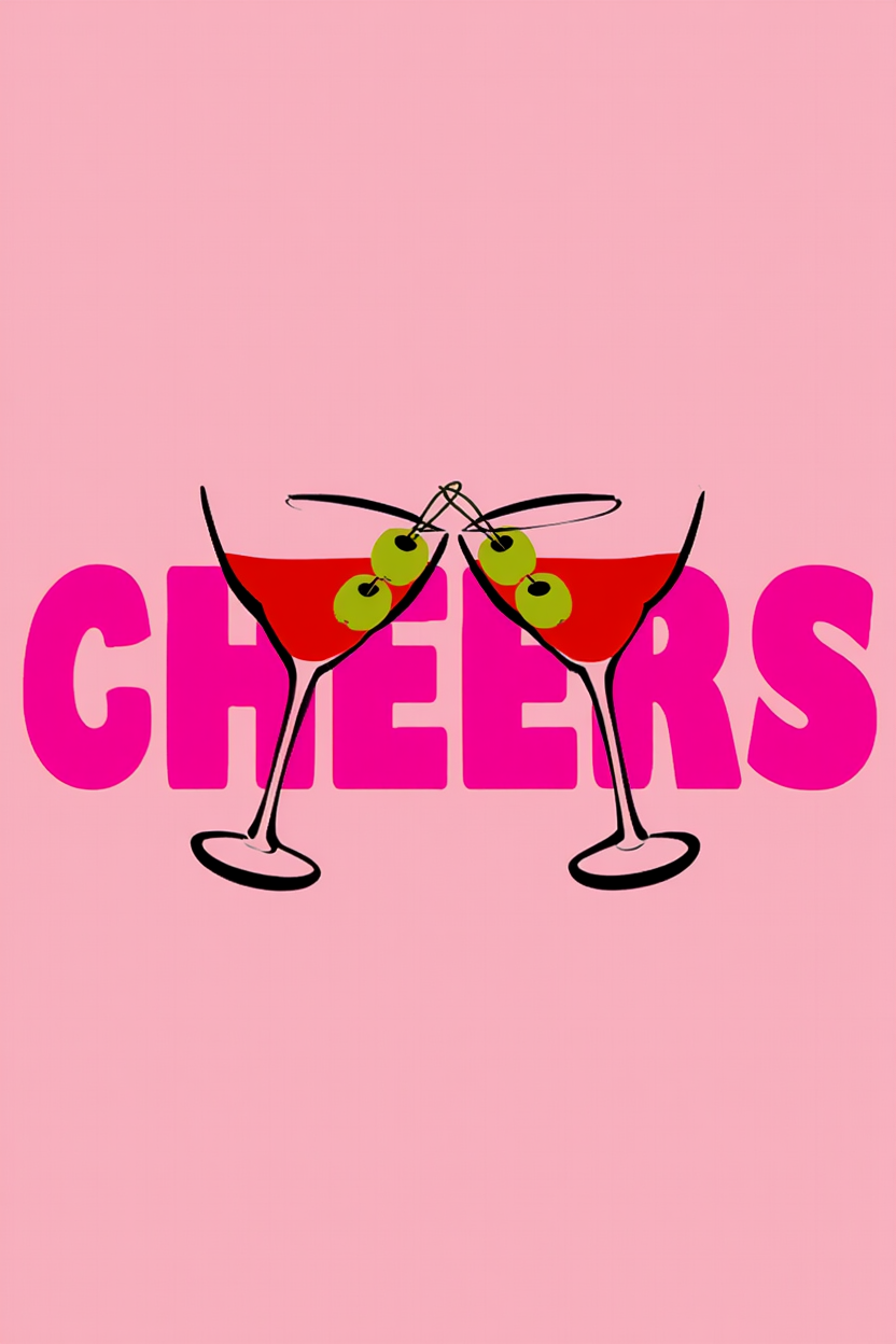Cheers – Wine Glass Single Print