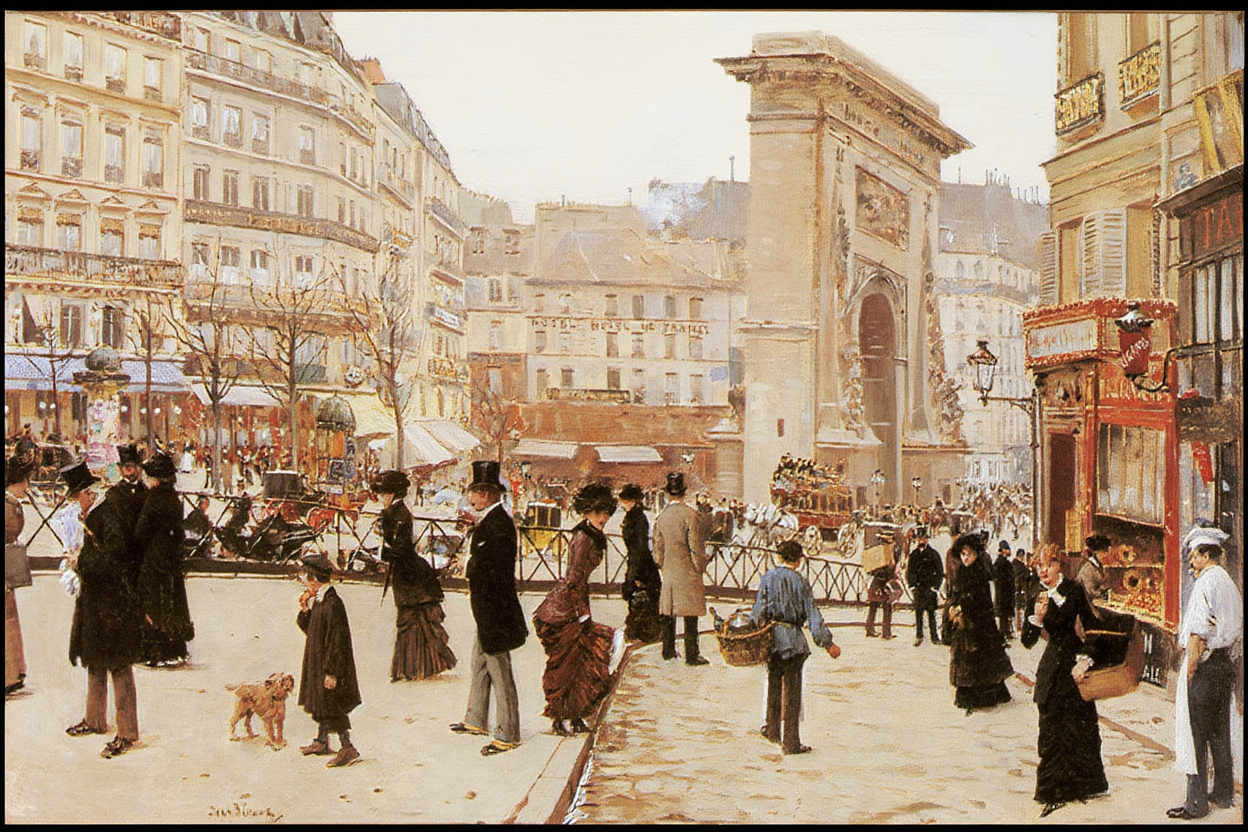 Jean Béraud  - Le Boulevard St. Denis, Paris