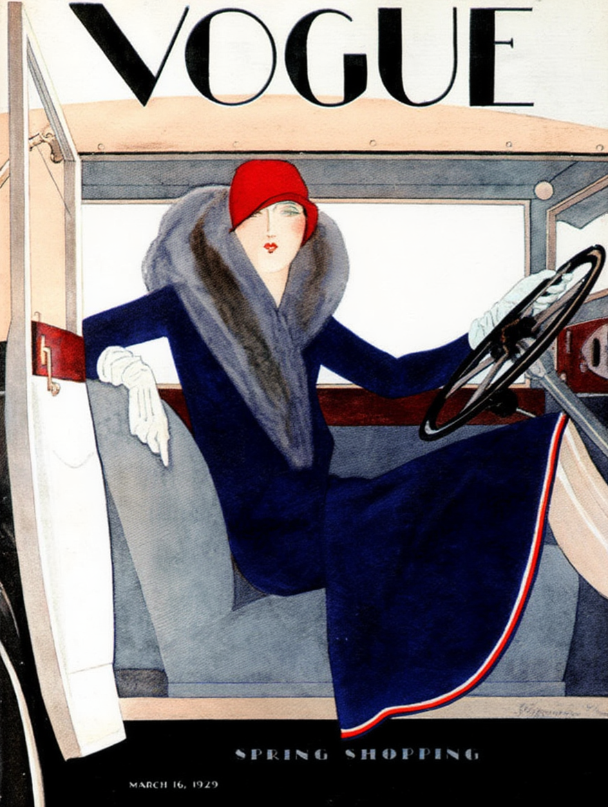 Vogue March 16, 1929 – Vintage Fashion Illustration Poster