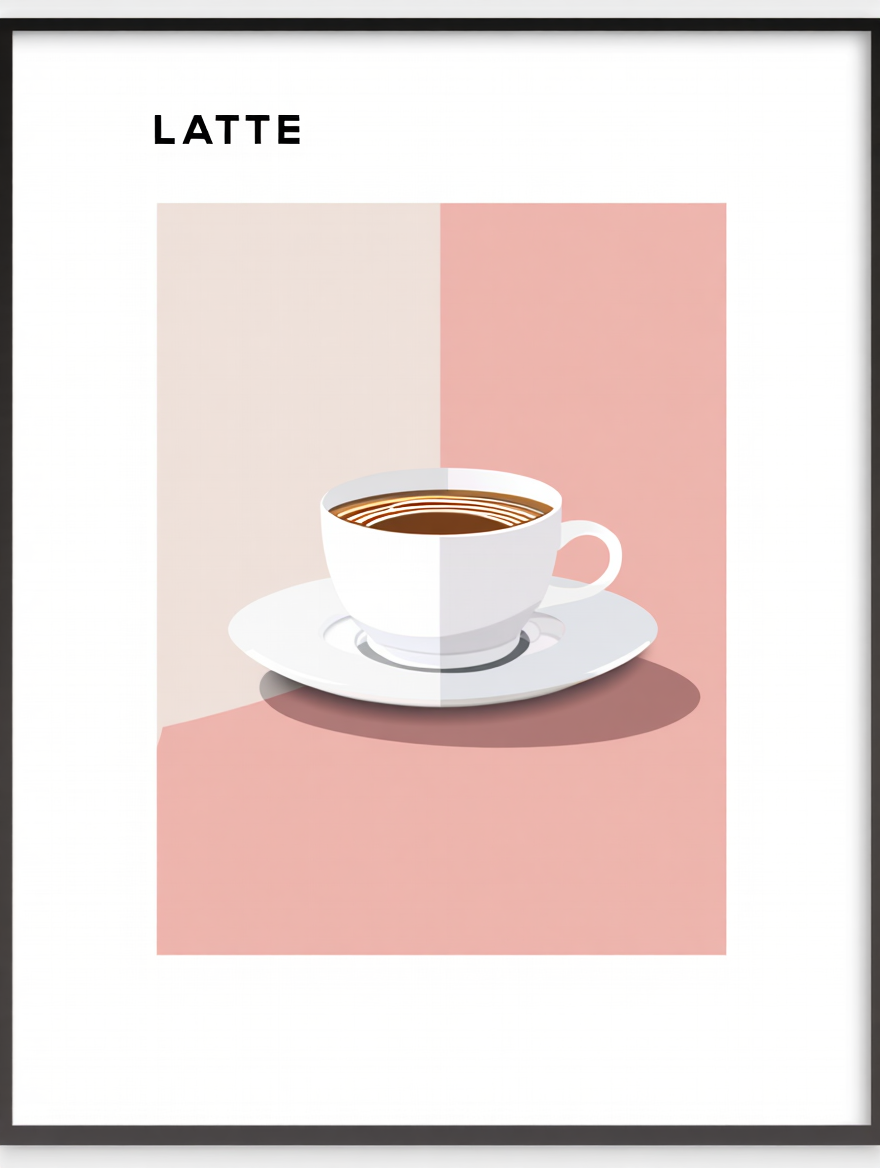 5 Espresso & Latte Coffee Posters – Minimalist Café Wall Art Prints