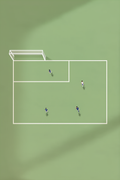 Football Match Art Print – Minimalist Sports Wall Art for Modern Interiors