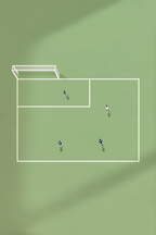 Set of 3 Still Life Illustration, Football Match & Red and Green Squares – Contemporary Minimalist Wall Art Prints