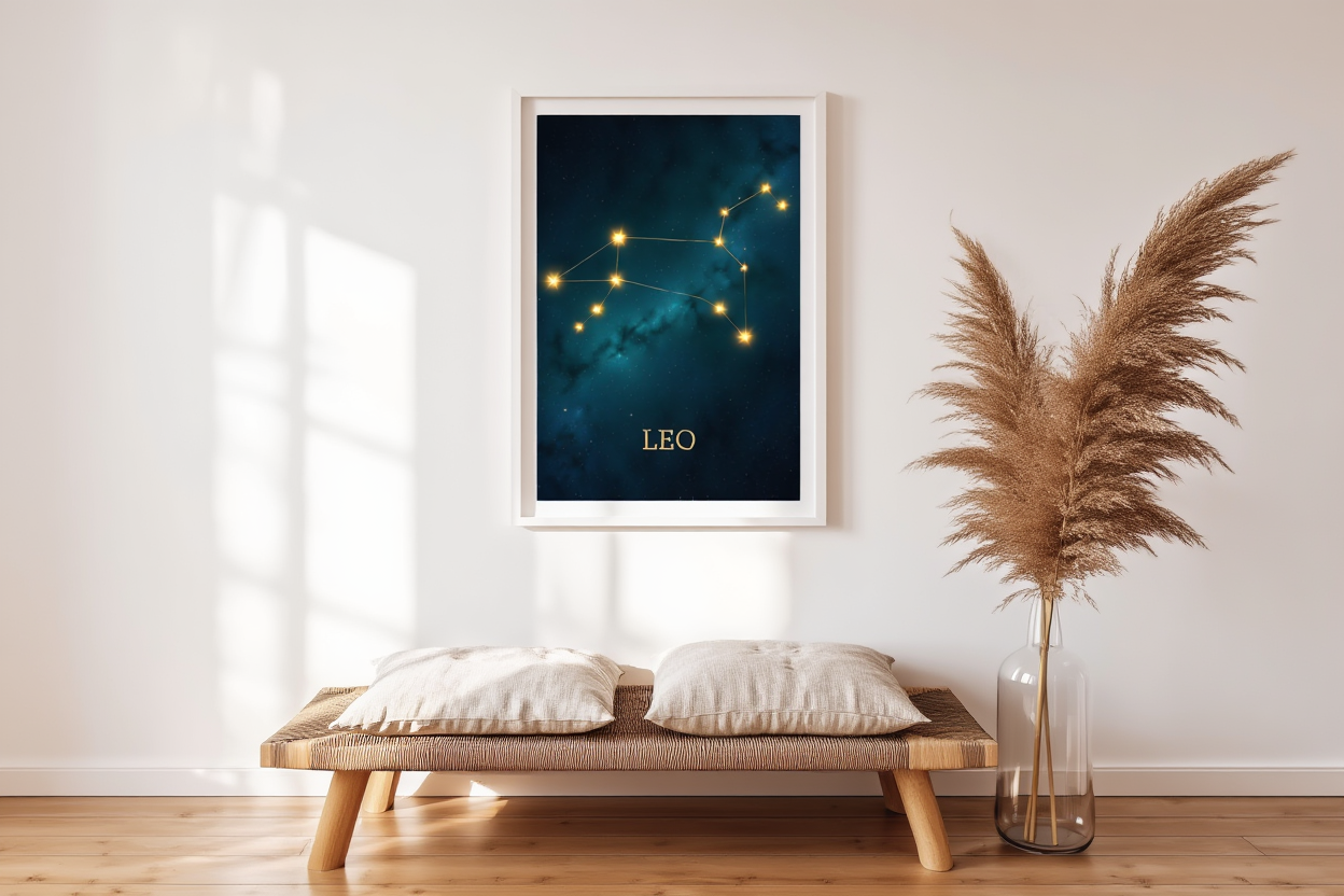Star Sign Leo Poster | Personal Zodiac Wall Art Print