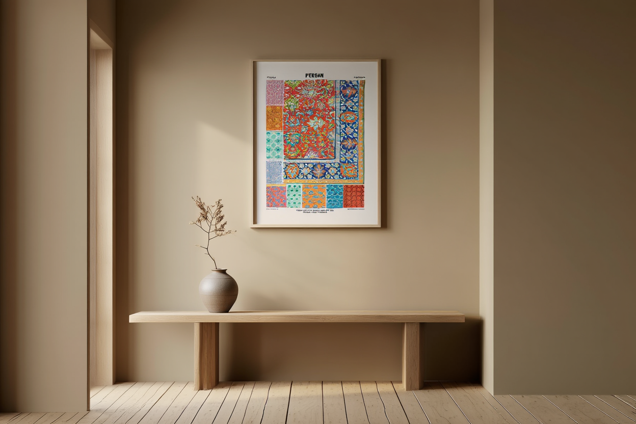 Auguste Racinet – Persan 4 Print – Vintage Historical Art Poster