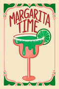 Margarita Time – Fun Minimalist Art Print for Kitchens & Bars