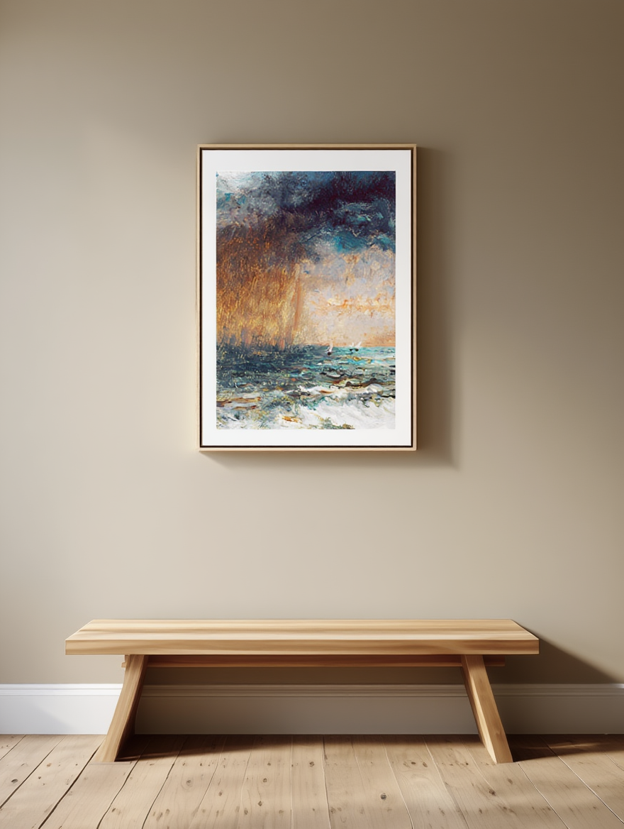 A Storm at Sea – Alfred Stevens (19th Century) | Romantic Maritime Art Print