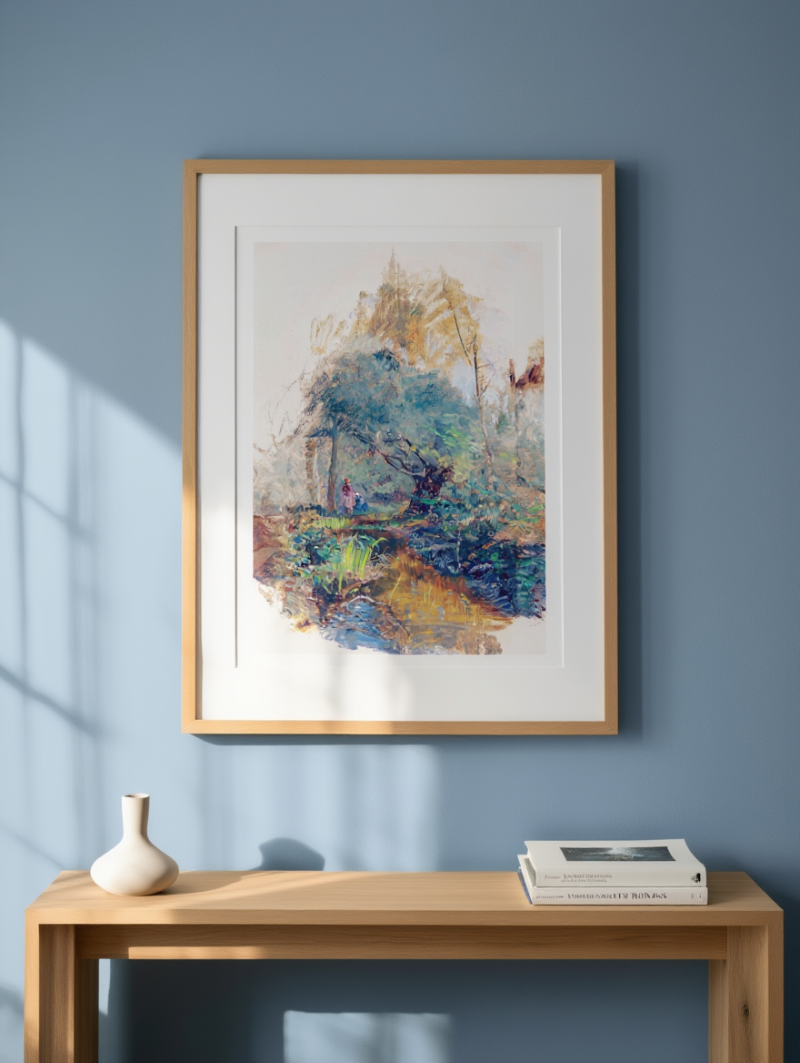 Children by a Mountain Creek