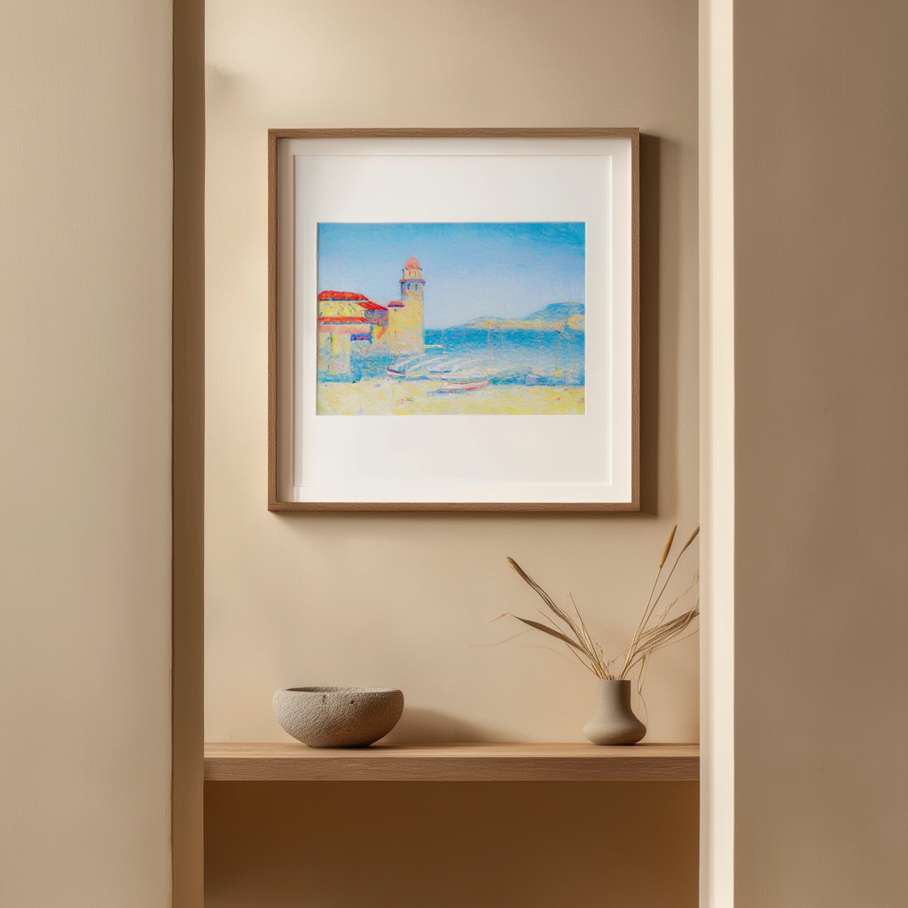 Le Port de Collioure by Achille Laugé – Post-Impressionist Harbor Landscape Art Print