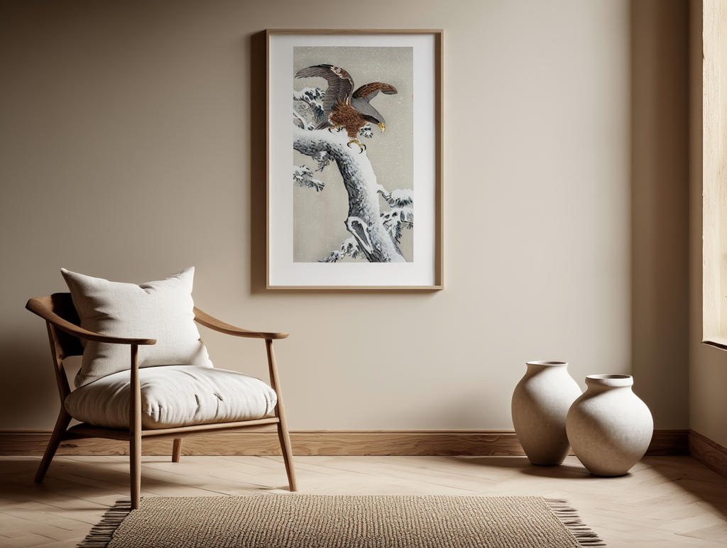 Ohara Koson - Eagle Under Snow Poster