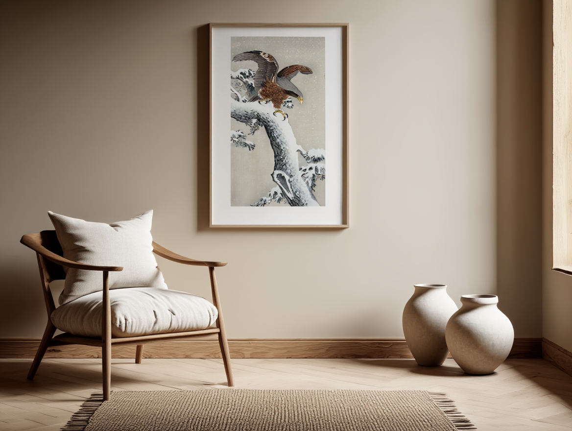 Ohara Koson - Eagle Under Snow Poster