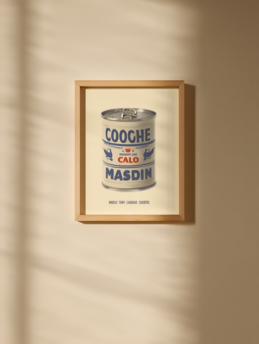 4 Retro Canned Food Posters – Vintage Kitchen Wall Art Prints