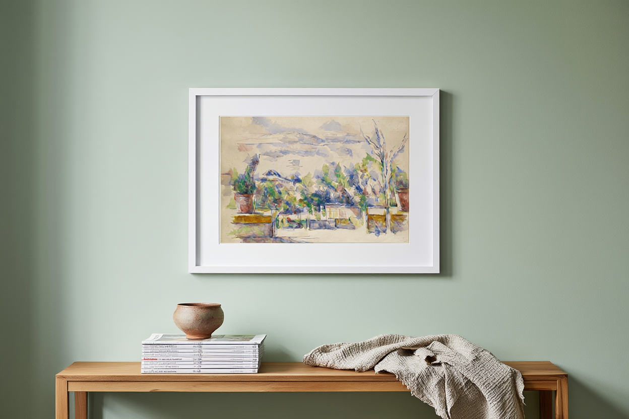 Paul Cezanne - The Terrace at the Garden at Les Lauves