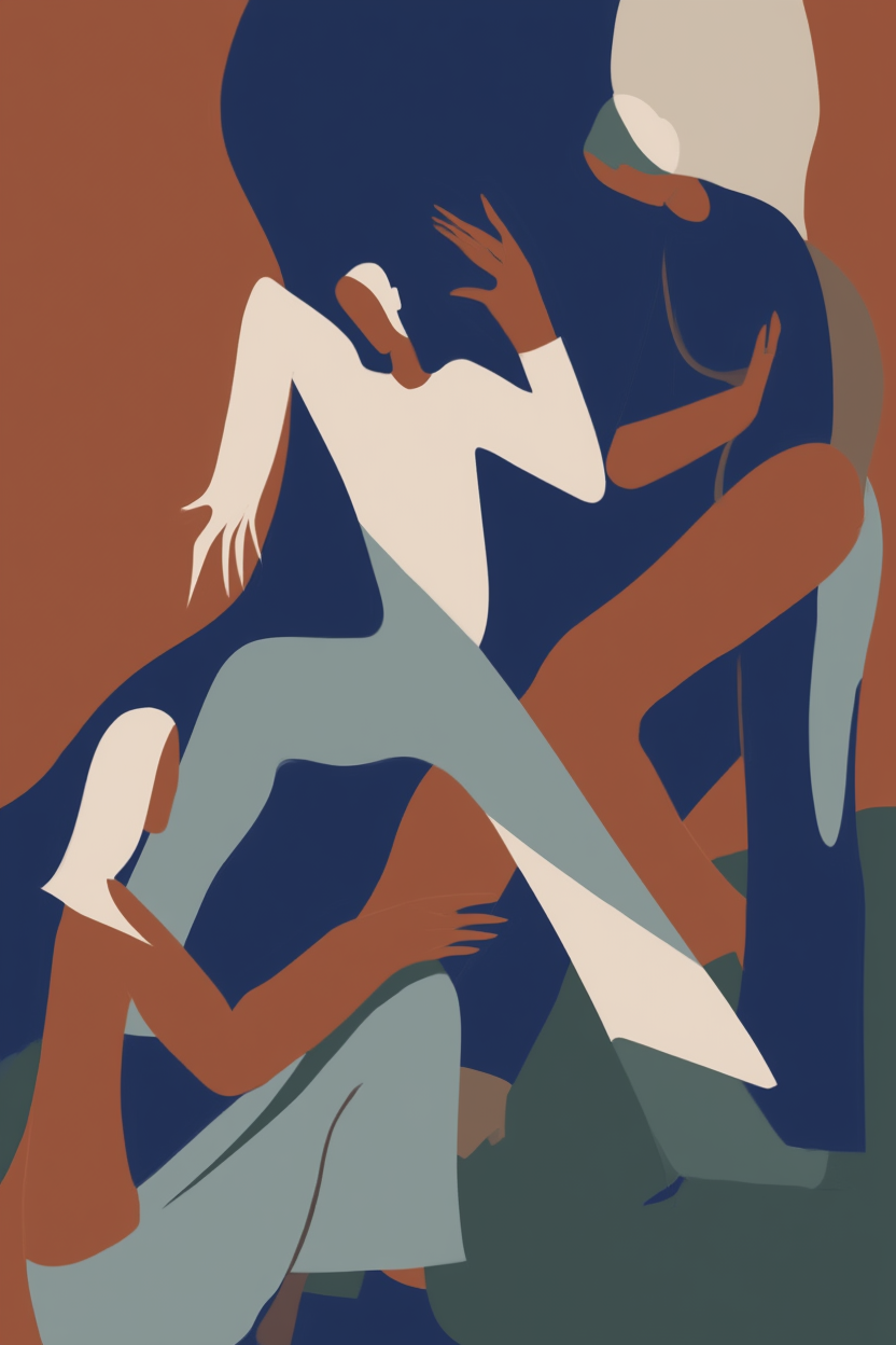 Figurative Abstract Forms – Minimalist Art Print for Modern Interiors