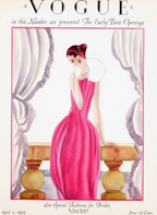 Set of 4 Elegant Vintage Vogue Prints – Fashion Magazine Wall Art - Hakyarts