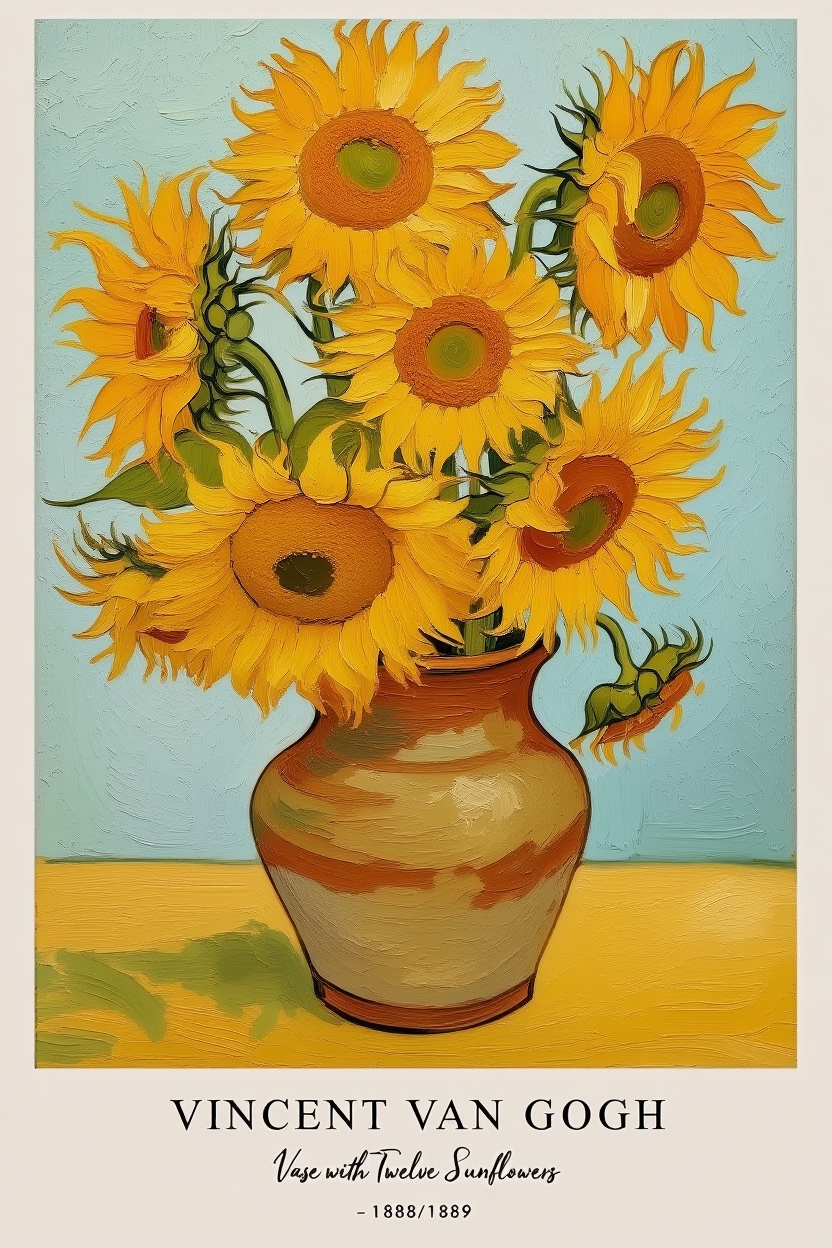 Vincent Van Gogh Wall Art Set – 4 Iconic Prints for Gallery Walls