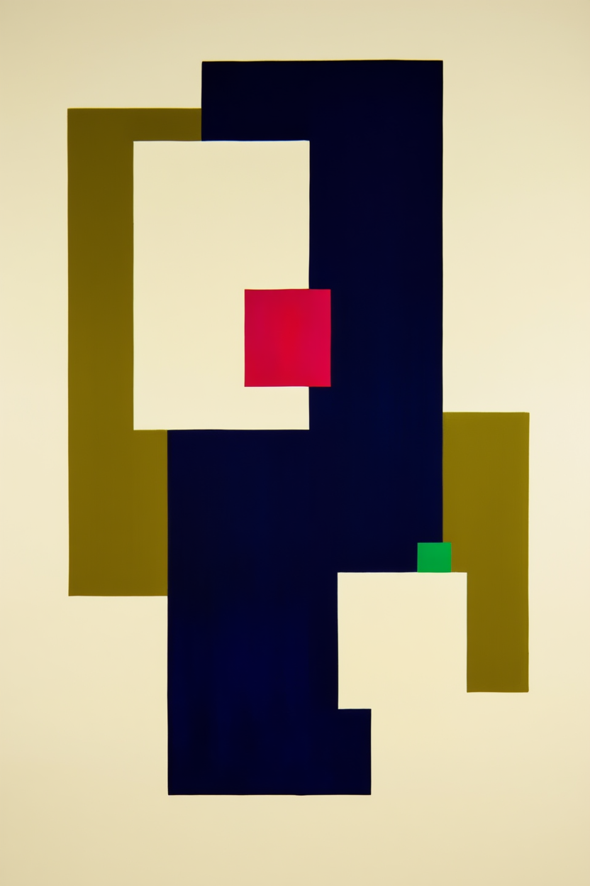 Set of 4 – Geometric Abstraction & Modernist Harmony