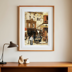 Rue de Montmartre by Jean-François Raffaëlli – Paris Street Scene Art Print