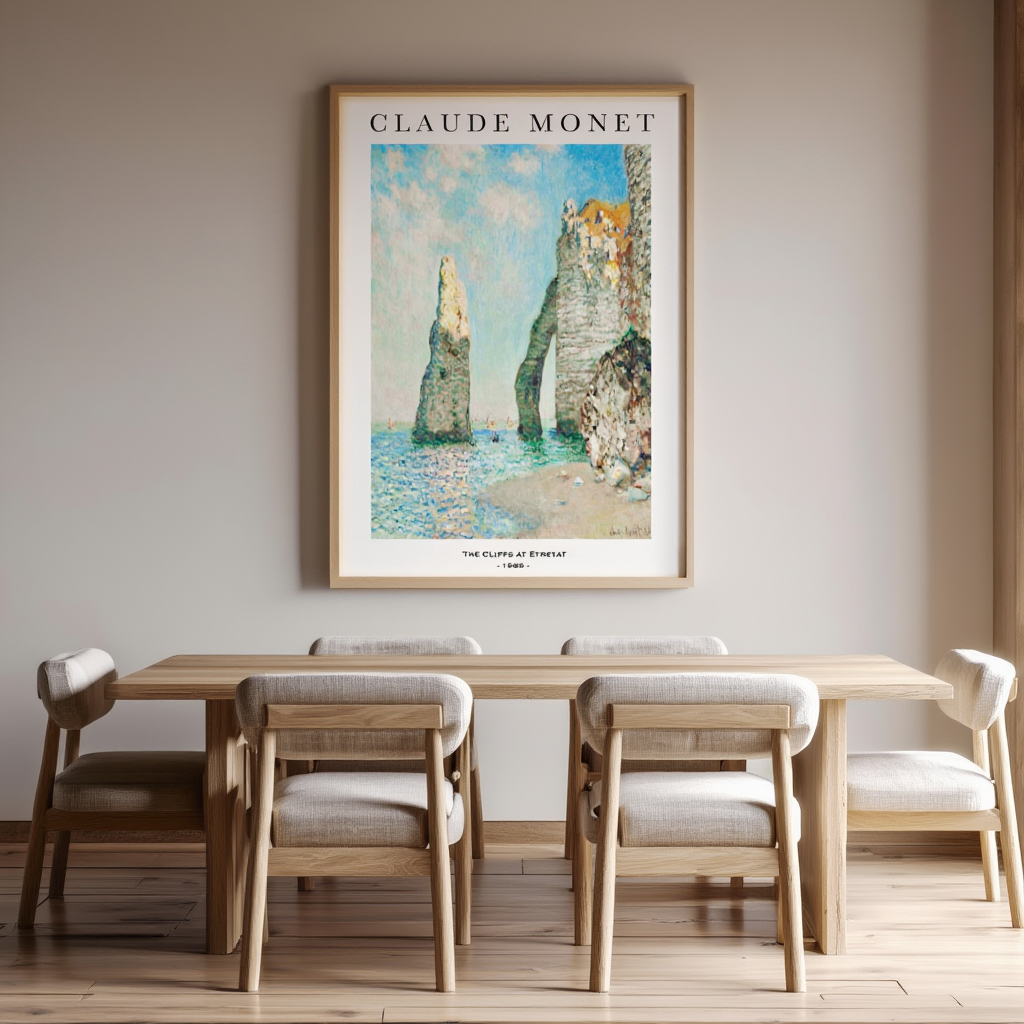Claude Monet - The Cliffs at Etretat Poster