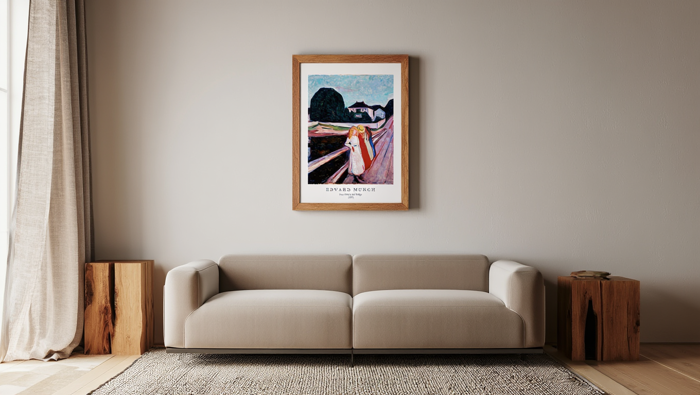 Edvard Munch - Four Girls in the Bridge Poster