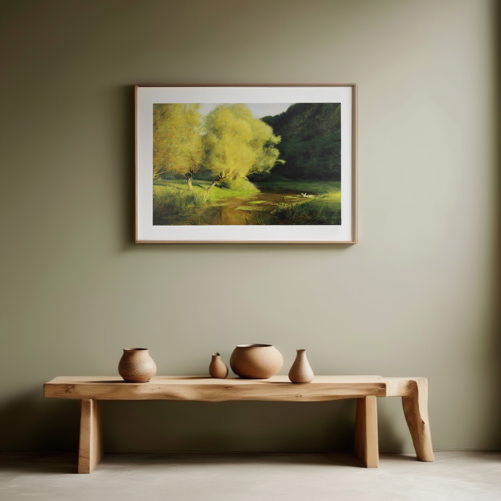 Willows by a Stream by John William Godward – 19th-Century Classical Figurative Art Print - Hakyarts