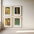 Gustav Klimt – 4 Elegant Golden Wall Art Prints | Classic Gallery Wall Décor for Living Room, Bedroom & Office - Hakyarts