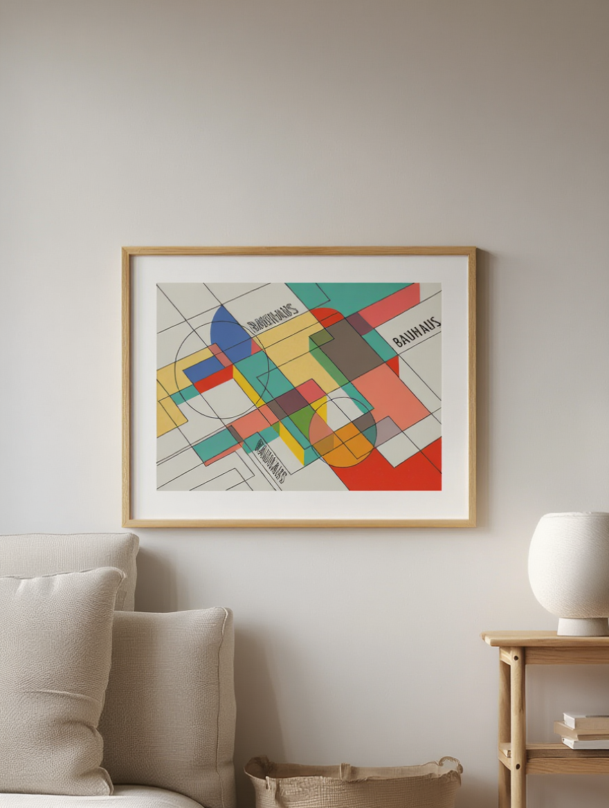Geometric Bauhaus Design No. 1 Print – Modern Abstract Art Poster