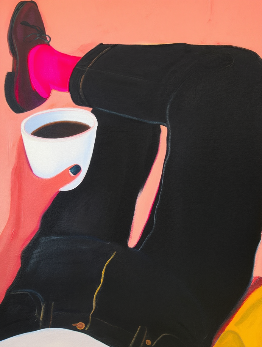 Coffee Cup Figurative – Minimalist Art Print for Contemporary Interiors